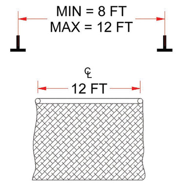 Ceiling Mounting Kit - Parallel - Spanning 8 ft. to 12 ft. On Center